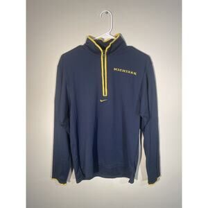 Nike Team Michigan Wolverines Quarter Zip Lightweight Pullover Men's M